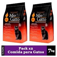 Pack x2 Comida para Gato Esterilizado Mio Gatto Premium 7 kg